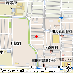 大阪府高槻市川添2丁目32周辺の地図