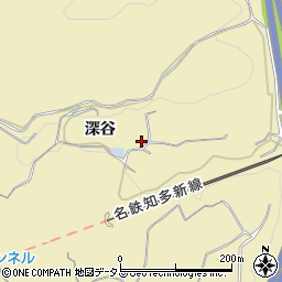 愛知県知多郡武豊町冨貴深谷周辺の地図