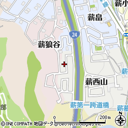 京都府京田辺市薪西山40周辺の地図