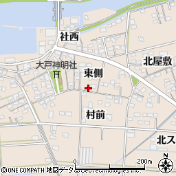 愛知県西尾市一色町治明周辺の地図