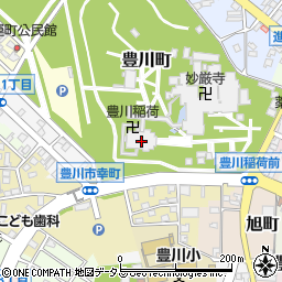 豊川閣妙厳寺周辺の地図