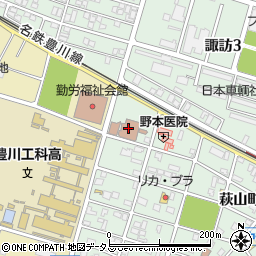 豊川市保健センター周辺の地図