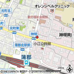 愛知県蒲郡市神明町10-14周辺の地図