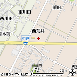 愛知県西尾市吉良町中野西荒井周辺の地図