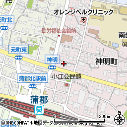 愛知県蒲郡市神明町10-12周辺の地図