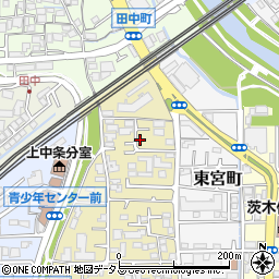 大阪府茨木市上泉町周辺の地図