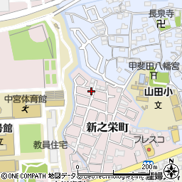 大阪府枚方市新之栄町19-8周辺の地図