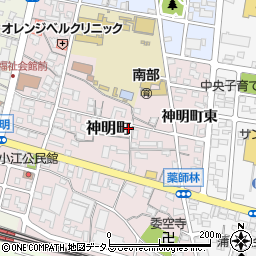 愛知県蒲郡市神明町16-13周辺の地図