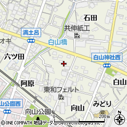愛知県蒲郡市豊岡町（畑ケ田）周辺の地図