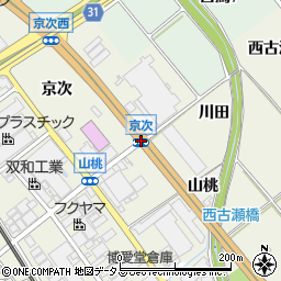 京次周辺の地図