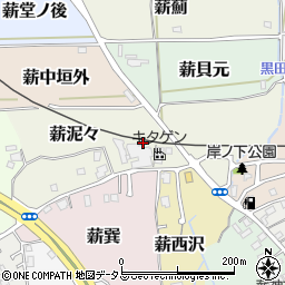 京都府京田辺市薪泥々周辺の地図
