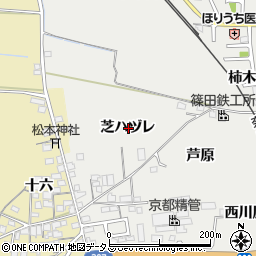 京都府城陽市市辺芝ハヅレ周辺の地図