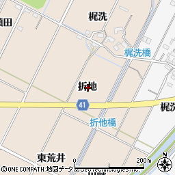 愛知県西尾市吉良町中野折地周辺の地図