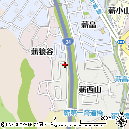 京都府京田辺市薪西山40-35周辺の地図