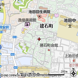 大阪府池田市建石町周辺の地図