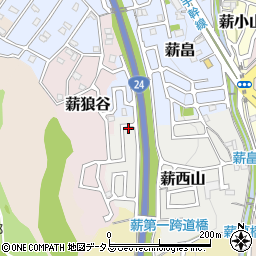 京都府京田辺市薪西山40-34周辺の地図