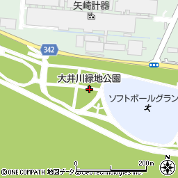 大井川緑地公園周辺の地図