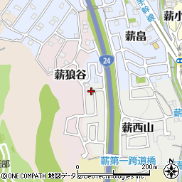 京都府京田辺市薪西山40-21周辺の地図