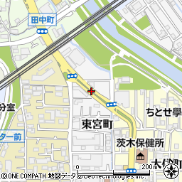 大阪府茨木市東宮町5周辺の地図