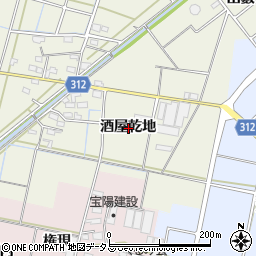 愛知県西尾市市子町酒屋乾地周辺の地図