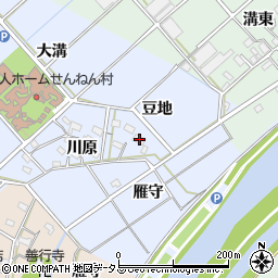 愛知県西尾市平口町豆地17周辺の地図