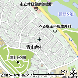 大阪府吹田市青山台4丁目周辺の地図