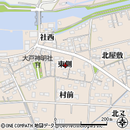愛知県西尾市一色町治明東側周辺の地図