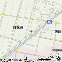 愛知県西尾市市子町真菰瀬34周辺の地図