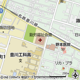 豊川市役所　豊川市土地改良区周辺の地図