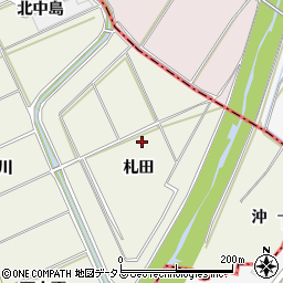愛知県豊川市三上町（札田）周辺の地図