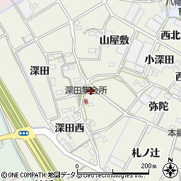 愛知県豊川市三上町深田久古38周辺の地図