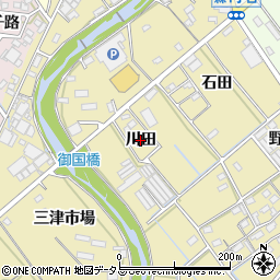 愛知県豊川市為当町（川田）周辺の地図