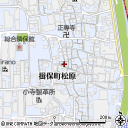 兵庫県たつの市揖保町松原周辺の地図