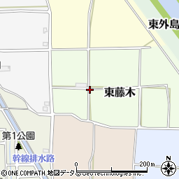 京都府京田辺市東藤木周辺の地図