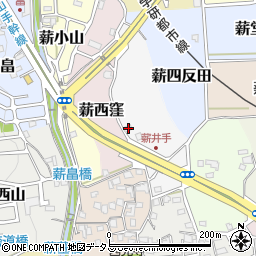京都府京田辺市薪狭道22周辺の地図