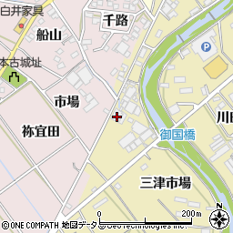 愛知県豊川市為当町三津市場96周辺の地図