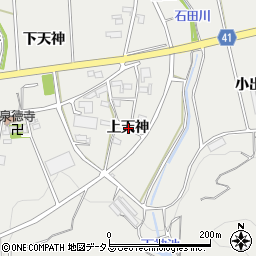 愛知県西尾市吉良町津平上天神周辺の地図