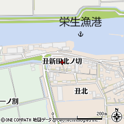 愛知県西尾市一色町治明丑新田北ノ切周辺の地図