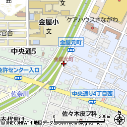 金屋元町周辺の地図