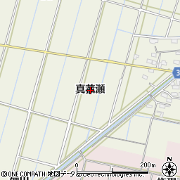 愛知県西尾市市子町真菰瀬周辺の地図