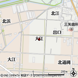 愛知県西尾市一色町開正（大江）周辺の地図