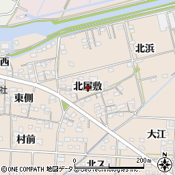 愛知県西尾市一色町治明北屋敷周辺の地図