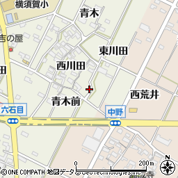 愛知県西尾市吉良町上横須賀西川田48周辺の地図