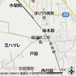 京都府城陽市市辺柿木原100-2周辺の地図