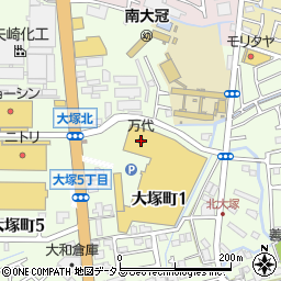 ｍａｎｄａｉ高槻大塚店周辺の地図