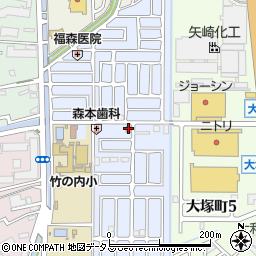 高槻竹の内郵便局 ＡＴＭ周辺の地図