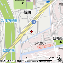 大阪府高槻市堤町22周辺の地図