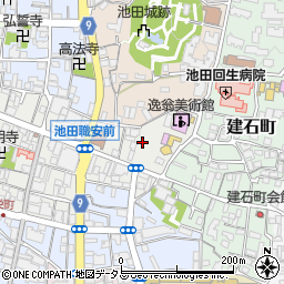 大阪府池田市栄本町12周辺の地図