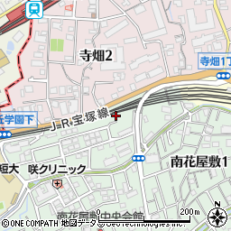 兵庫県川西市南花屋敷4丁目1周辺の地図