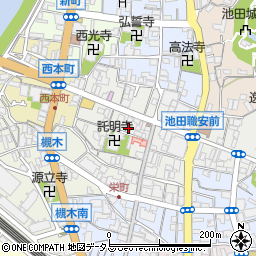 大阪府池田市栄本町6-4周辺の地図